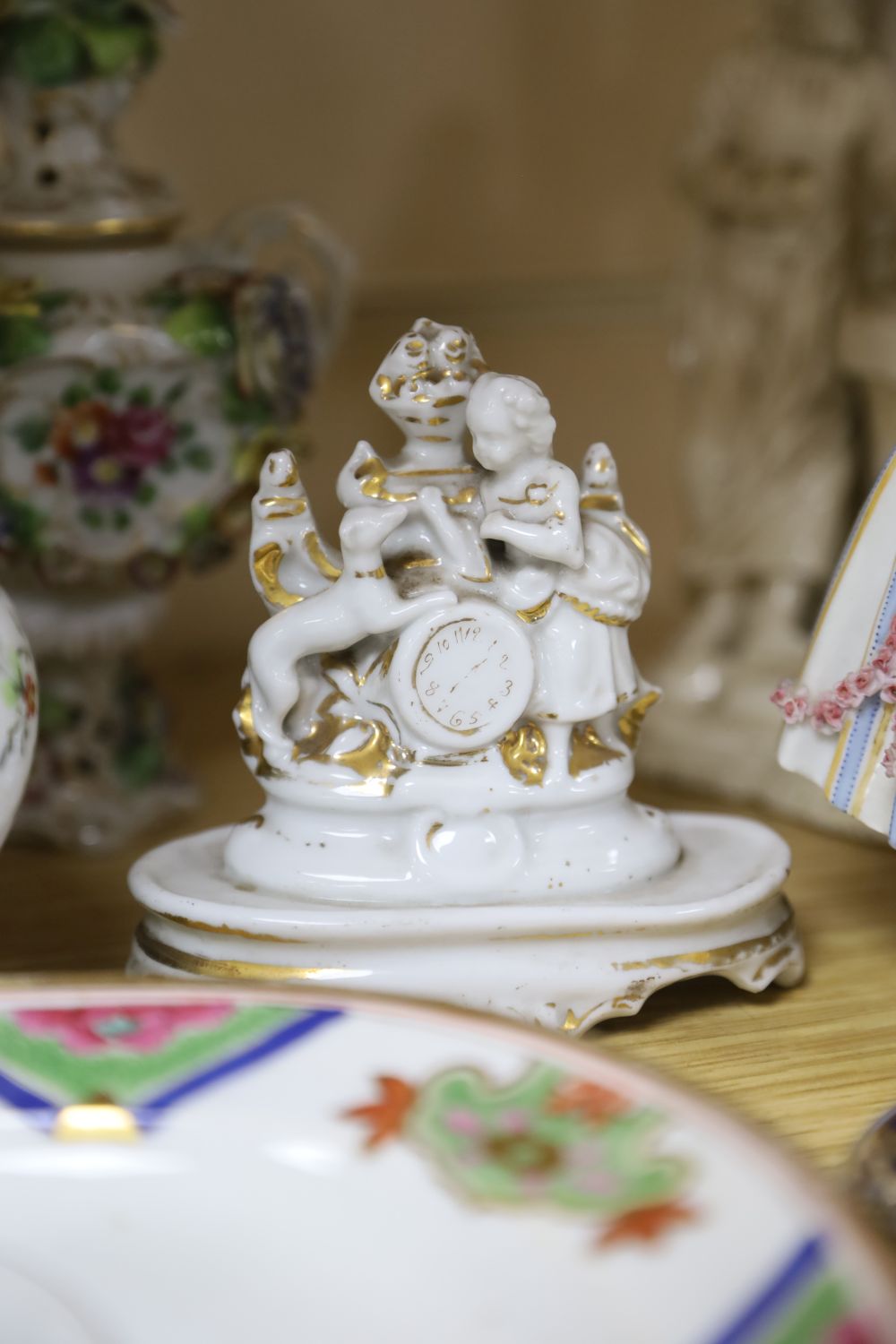 A group of Continental porcelain figures, vases and dishes, 19th/20th century